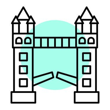 Bir bina simgesinin vektör illüstrasyonu