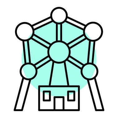 Bir bina simgesinin vektör illüstrasyonu