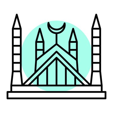 Bir bina simgesinin vektör illüstrasyonu