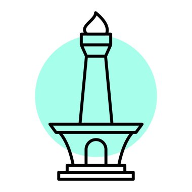 Bir bina simgesinin vektör illüstrasyonu 