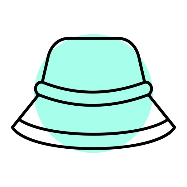 Icône Chapeau Illustration Contour Des Icônes Vectorielles Plage Pour Web — Image vectorielle