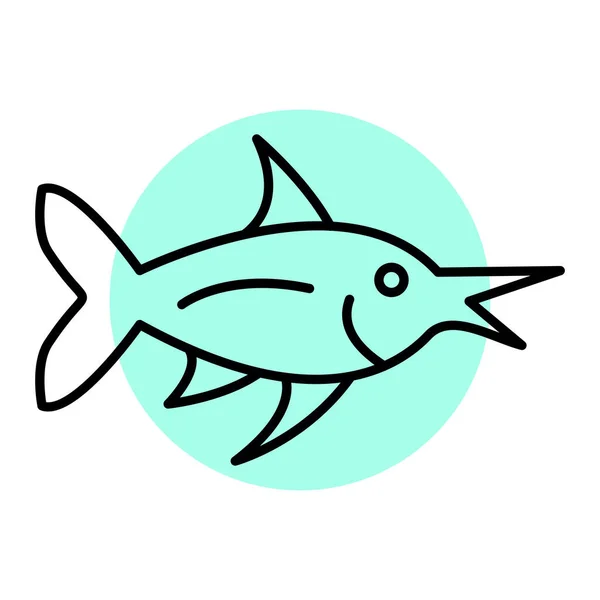 Icône Poisson Illustration Vectorielle — Image vectorielle