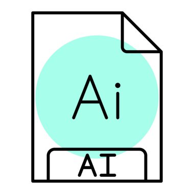 ai dosya biçimi simgesi, resimleme 