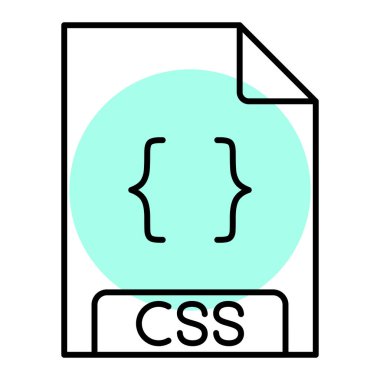 css dosya biçimi simgesi, illüstrasyon 