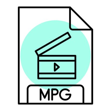 mpg dosya biçimi simgesi, illüstrasyon 