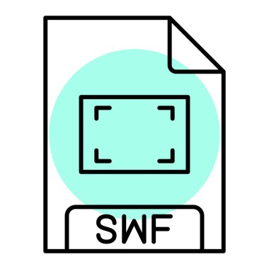 swf dosya biçimi simgesi, illüstrasyon 