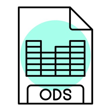 Ods dosya biçimi simgesi, illüstrasyon 