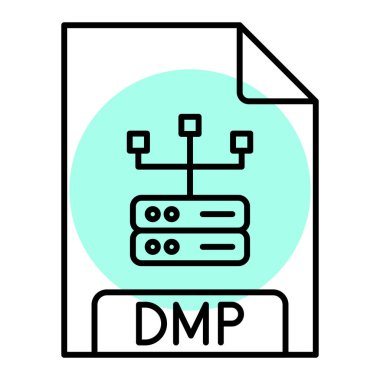 dmp dosya biçimi simgesi, illüstrasyon 
