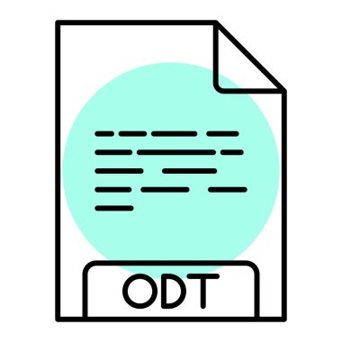 odt dosya biçimi simgesi, illüstrasyon 
