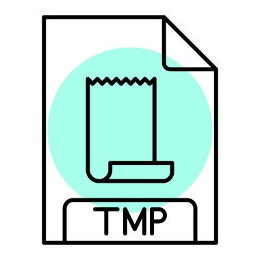 tmp dosya biçimi simgesi, illüstrasyon 
