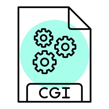 cgi dosya biçimi simgesi, illüstrasyon 
