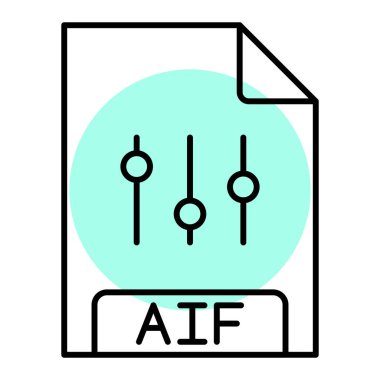 aif dosya biçimi simgesi, illüstrasyon 