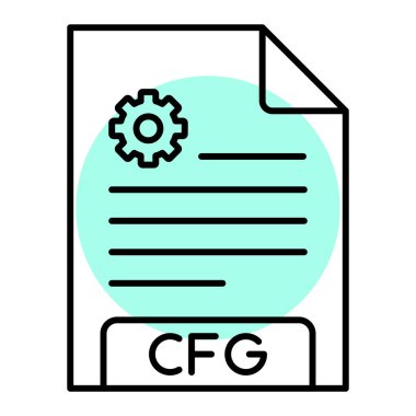 cfg dosya biçimi simgesi, illüstrasyon 