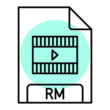 rm dosya biçimi simgesi, illüstrasyon 