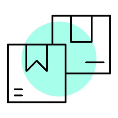 Kutu simgesinin vektör illüstrasyonu