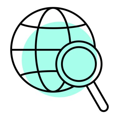 Arama simgesi vektör illüstrasyon tasarımlı büyüteç