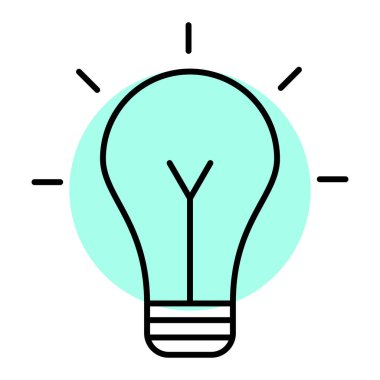 Bir fikrim var. Web simgesi basit illüstrasyon