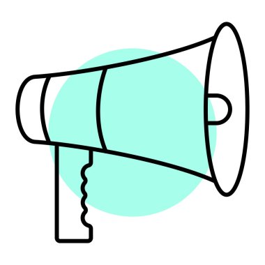 Megafon. Web simgesi basit illüstrasyon