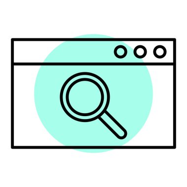 tarayıcı arama simgesi vektör illüstrasyonu