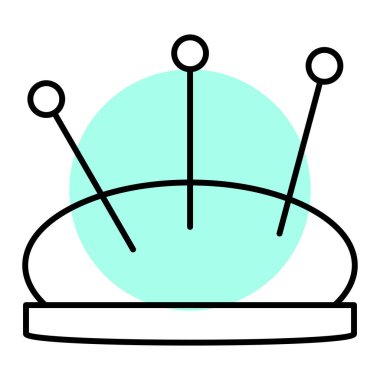 İğneler. Web simgesi basit illüstrasyon