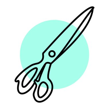 Makas simgesi. Web için makas vektör simgelerinin basit çizimi