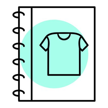 Tişört ikonu. Web için kıyafet vektör simgelerinin özet çizimi
