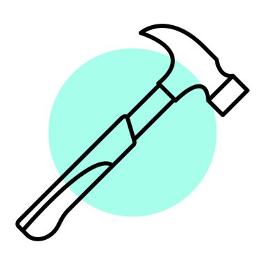 Çekiç ikonu vektör illüstrasyonu