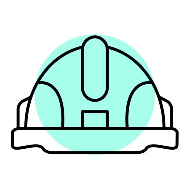 Kask simgesi vektör illüstrasyonu