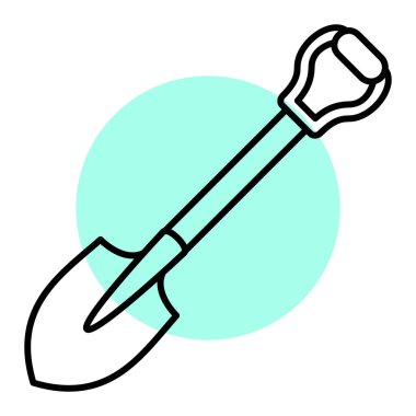 Kürek ikonu. vektör illüstrasyonu