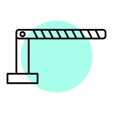 Web ve mobil uygulama tasarımınız için beyaz arkaplanda izole edilmiş bariyer simgesi vektörü, yol logosu kavramı