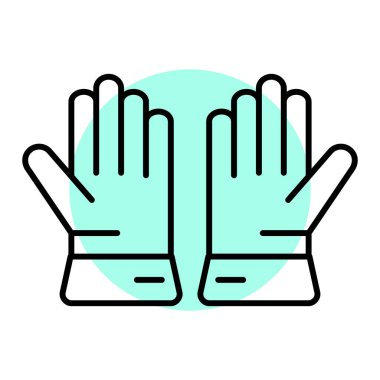 Eldiven simgesi vektör illüstrasyonu