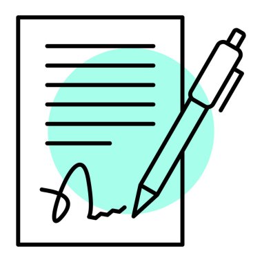 Belge. Web simgesi basit illüstrasyon