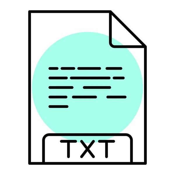 Txt File Format Icon Illustration — Stock vektor