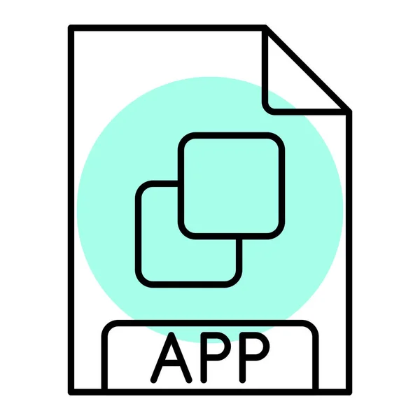 App File Format Icon Illustration — Stockvektor