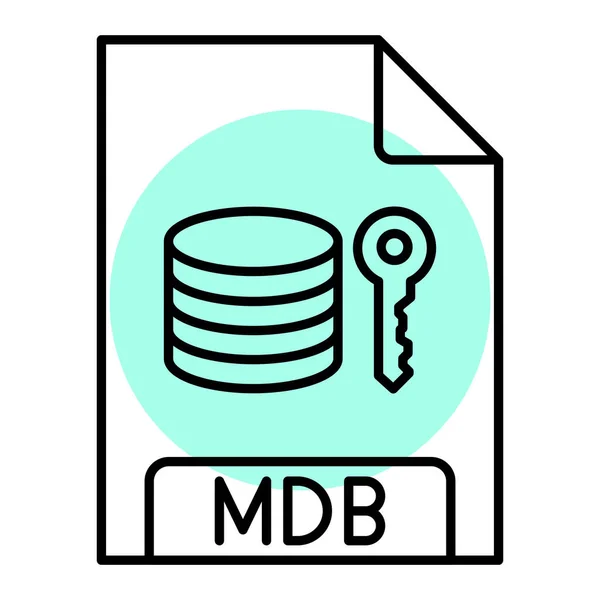 Mdb File Format Icon Illustration — ストックベクタ