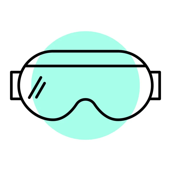 Mask Icon Outline Illustration Virtual Reality Vector Icons Web — Vector de stock