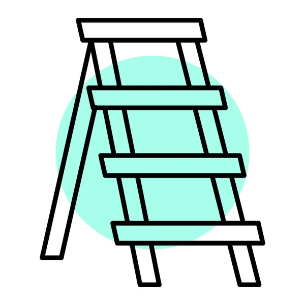 Ladder Icon Outline Illustration Wood Vector Icons Web — Stock Vector