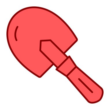 Kürek ikonu. bahçe aracı vektör illüstrasyonu.