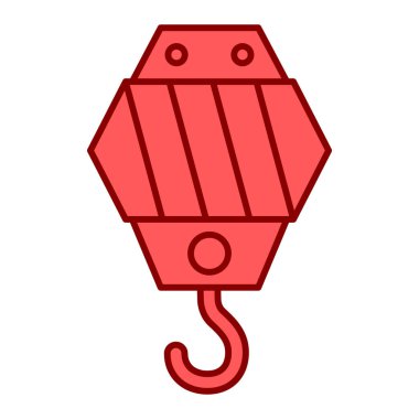 Vinç kancası ikonu. vektör illüstrasyonu