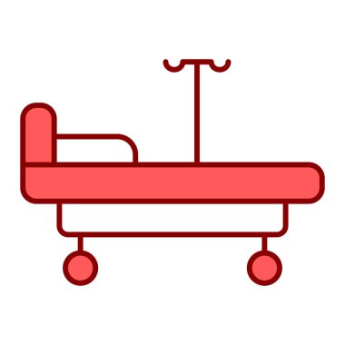 Hastane yatağı ikon vektör illüstrasyon tasarımı