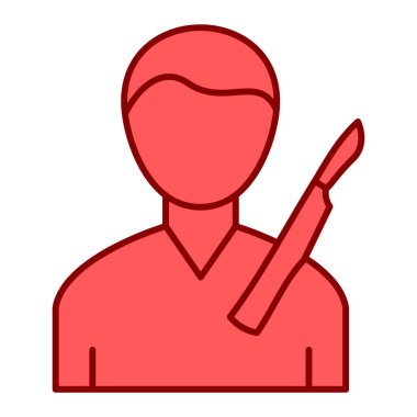 Kalem ikonlu bir adam. vektör illüstrasyonu