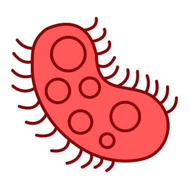 Bakteri. Basit düz biçim vektör çizimi