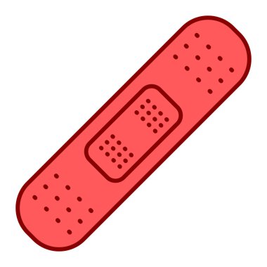 Kan bandajı ikonu. Web tasarımı için alçı vektör simgelerinin düz çizimi