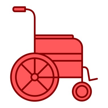 tekerlekli sandalye ikonu vektör illüstrasyon grafik tasarımı