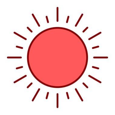 Güneş Simgesi Vektör illüstrasyonu