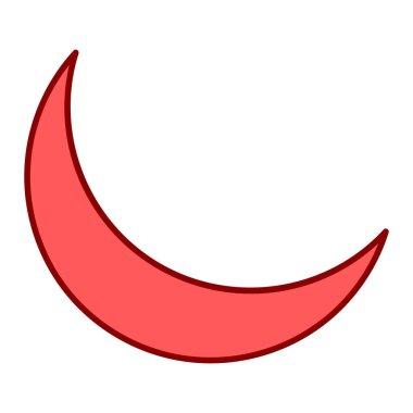 Kırmızı ayın vektör çizimi