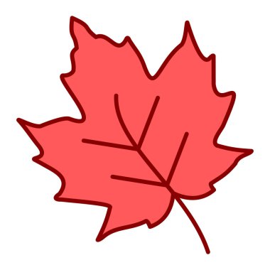 sonbahar yaprak ikonu vektör illüstrasyon grafik tasarımı
