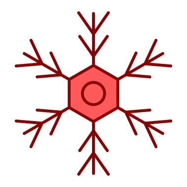 kar Tanesi simgesi vektör çizimi