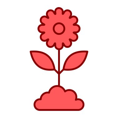 çiçek simgesi vektör illüstrasyonu