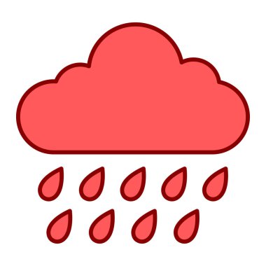 yağmur bulutları simge vektör illüstrasyon tasarımı